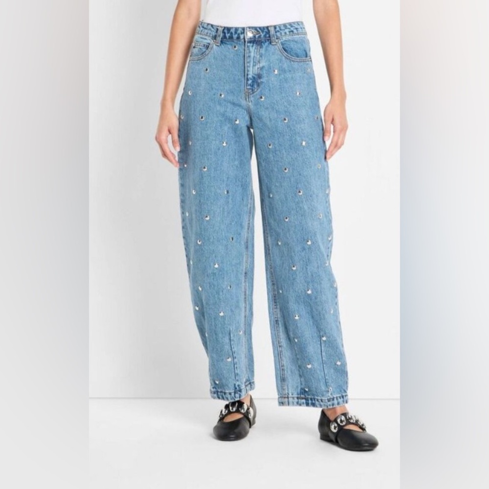 Future Collective Barrel Studded Jeans